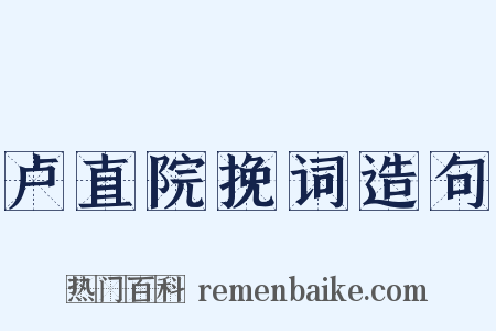 卢直院挽词造句是什么意思的图片
